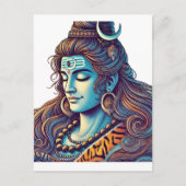 Eeuwige Shiva: De Allerhoogste Yogi in Goddelijke Briefkaart (Voorkant)