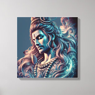 Eeuwige Shiva: De Allerhoogste Yogi in Goddelijke Canvas Afdruk
