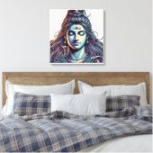Eeuwige Shiva: De Allerhoogste Yogi in Goddelijke Canvas Afdruk (Insitu (Slaapkamer))