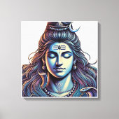 Eeuwige Shiva: De Allerhoogste Yogi in Goddelijke Canvas Afdruk (Voorkant)