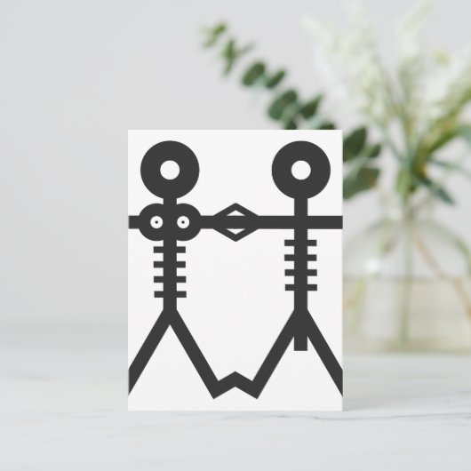 Eeuwige Skeleten Icon 2007 Kunst Briefkaart (Staand voorkant)