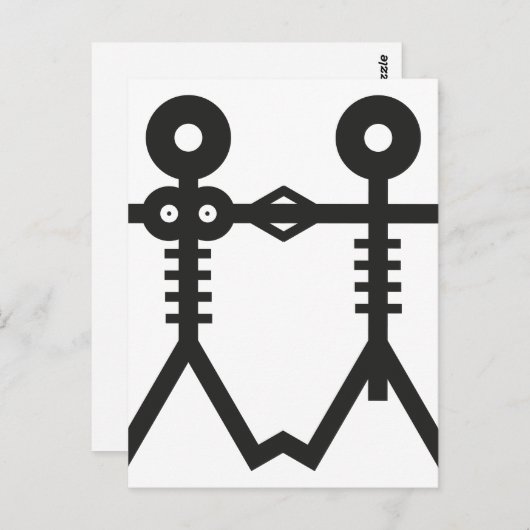 Eeuwige Skeleten Icon 2007 Kunst Briefkaart (Voorkant / Achterkant)