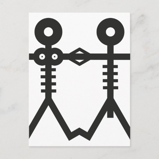 Eeuwige Skeleten Icon 2007 Kunst Briefkaart (Voorkant)