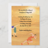 Eeuwige sprong van liefde: Een Beachside Unie brui Kaart (Achterkant)