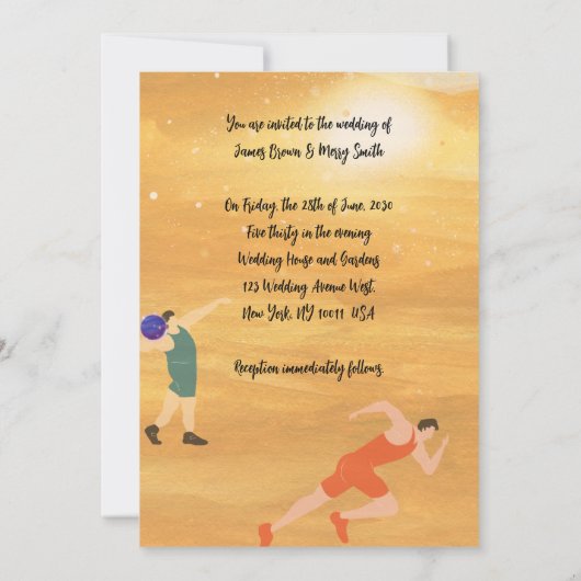 Eeuwige sprong van liefde: Een Beachside Unie brui Kaart (Achterkant)