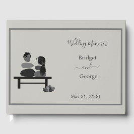 Eeuwige Stenen paar Boho bruiloft Gastenboek