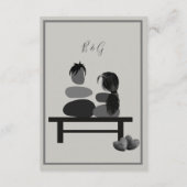 Eeuwige Stenen paar Boho bruiloft Informatiekaartje (Achterkant)