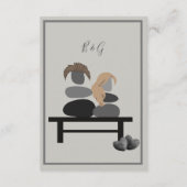 Eeuwige Stenen paar Boho bruiloft Informatiekaartje (Achterkant)