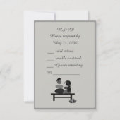 Eeuwige Stenen paar Boho bruiloft RSVP Kaartje (Voorkant)