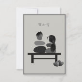 Eeuwige Stenen paar Boho bruiloft RSVP Kaartje (Achterkant)