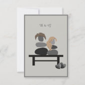 Eeuwige Stenen paar Boho bruiloft RSVP Kaartje (Achterkant)