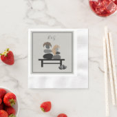 Eeuwige Stenen paar Boho bruiloft Servet (Insitu)