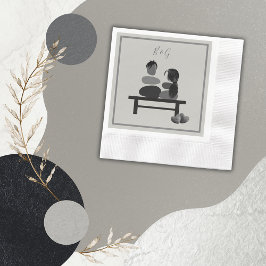 Eeuwige Stenen paar Boho bruiloft Servet