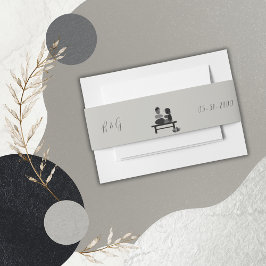 Eeuwige Stenen paar Boho bruiloft Uitnodigingen Wikkel