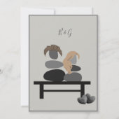 Eeuwige Stenen paar Boho bruiloft veilig de datum Kaart (Achterkant)