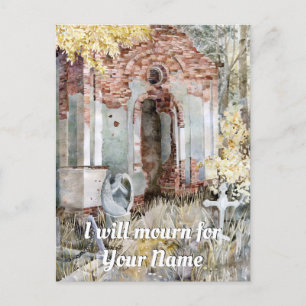 Eeuwige stilte op de begraafplaats briefkaart