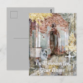 Eeuwige stilte op de begraafplaats  briefkaart (Voorkant / Achterkant)