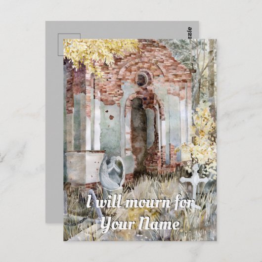 Eeuwige stilte op de begraafplaats briefkaart (Voorkant / Achterkant)