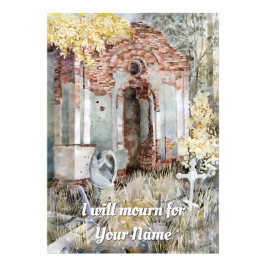 Eeuwige stilte op het kerkhof foto afdruk