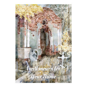 Eeuwige stilte op het kerkhof foto afdruk