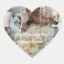 Eeuwige stilte op het kerkhof hart sticker