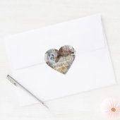 Eeuwige stilte op het kerkhof hart sticker (Envelop)