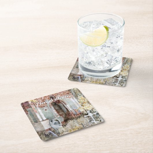 Eeuwige stilte op het kerkhof kartonnen onderzetters (Insitu)