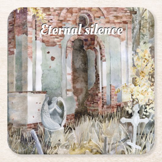 Eeuwige stilte op het kerkhof kartonnen onderzetters (Voorkant)