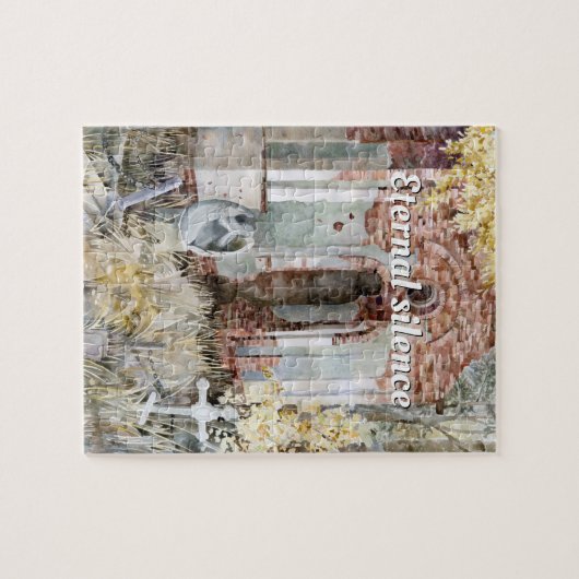 Eeuwige stilte op het kerkhof legpuzzel (Horizontaal)