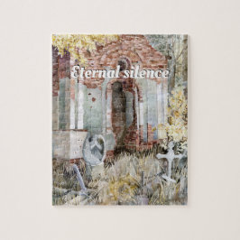 Eeuwige stilte op het kerkhof legpuzzel