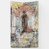 Eeuwige stilte op het kerkhof spandoek (Verticaal)