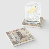 Eeuwige stilte op het kerkhof stenen onderzetter (Zijkant)