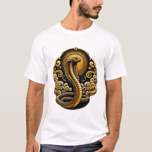 Eeuwige straling: de gouden slang t-shirt