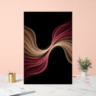Eeuwige Stroom van Liefde — Abstracte Romantische Acryl Bord