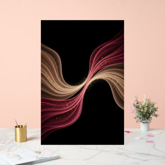 Eeuwige Stroom van Liefde — Abstracte Romantische Acryl Bord (Huwelijk)
