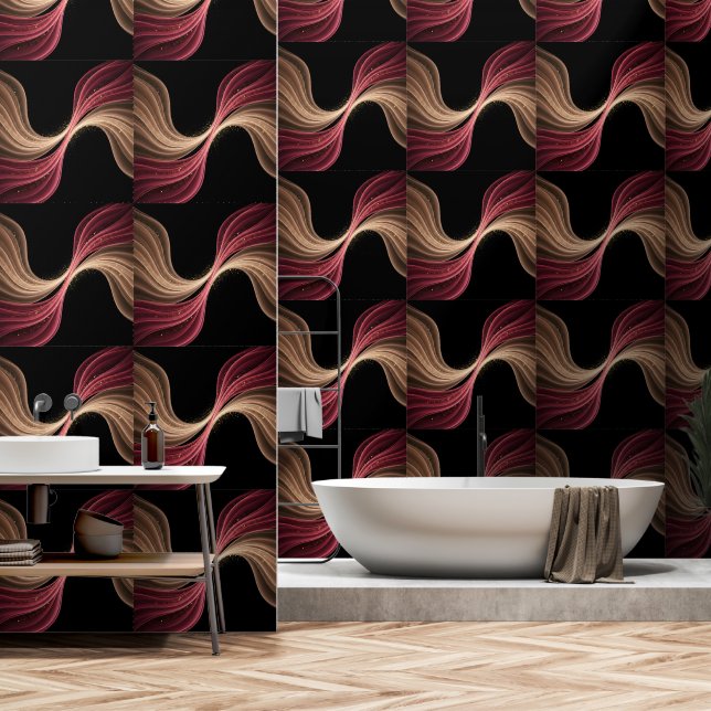 Eeuwige Stroom van Liefde — Abstracte Romantische  Behang (Badkamer)