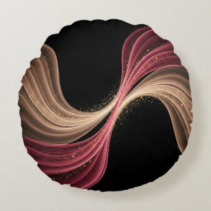 Eeuwige Stroom van Liefde — Abstracte Romantische Rond Kussen