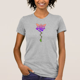 Eeuwige Tulp Bloem Kunst Paarse Oranje T-Shirt