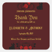 Eeuwige Verbondenheid Trouwen Vierkante Sticker (Voorkant)