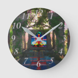 Eeuwige verlichte paasklokken ronde klok