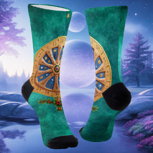 Eeuwige Vernieuwing: Yule's Radiant Solstice Zonne Sokken