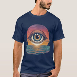 Eeuwige Visie: Surrealistische Oceaan Zonsondergan T-shirt