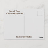 Eeuwige vlam bij de Rug Briefkaart (Achterkant)