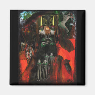 Eeuwige Vlam Mixed Media Macabere Originele Kunst Magneet
