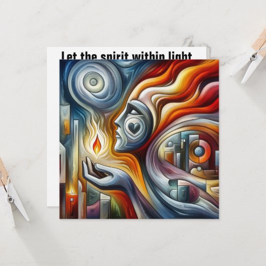 Eeuwige Vlam van Hoop Kaart (Voorkant / Achterkant in situ)