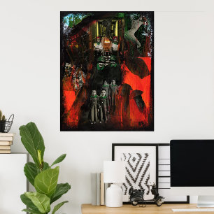 Eeuwige Vlam Vuur Tweeling Surrealistische Collage Poster