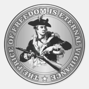 Eeuwige waakzaamheid ronde sticker