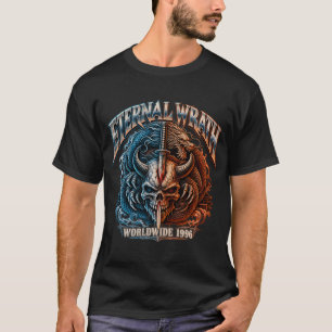 Eeuwige Woede Japanse Draak Schedel Shirt, Katana T-shirt