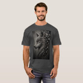 Eeuwige Wolf | Abstracte 3D Micro Mozaïek Wolf T-shirt (Voorkant volledig)