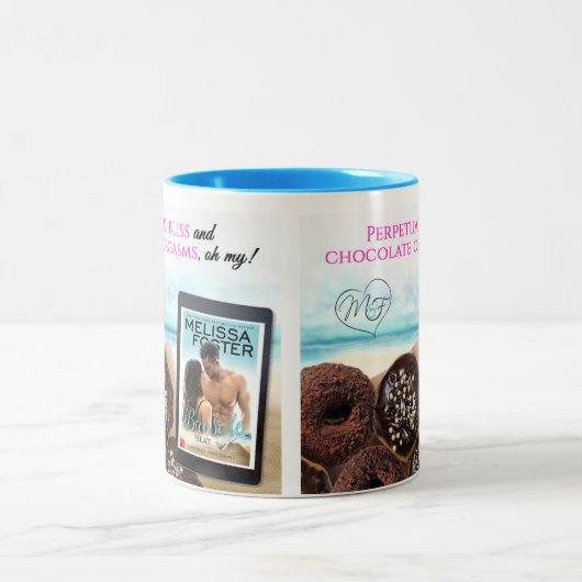 Eeuwige zaligheid & chocolade orgasmes, oh mijn! M Tweekleurige Koffiemok (Center)